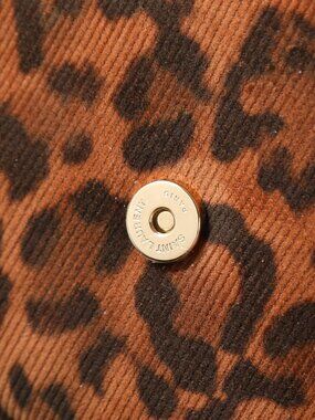 Saint Laurent CALYPSO Leopard Canvas Gold Buckle Shoulder Bag